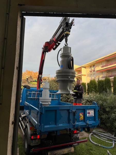 Installation de deux pompes à hélice FLYGT PL 7061 – 75 kW pour eaux pluviales